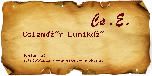 Csizmár Euniké névjegykártya